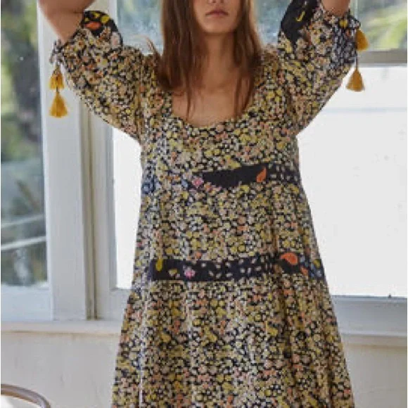 By together Floral Black and Yellow Dress - Picture 2 of 4